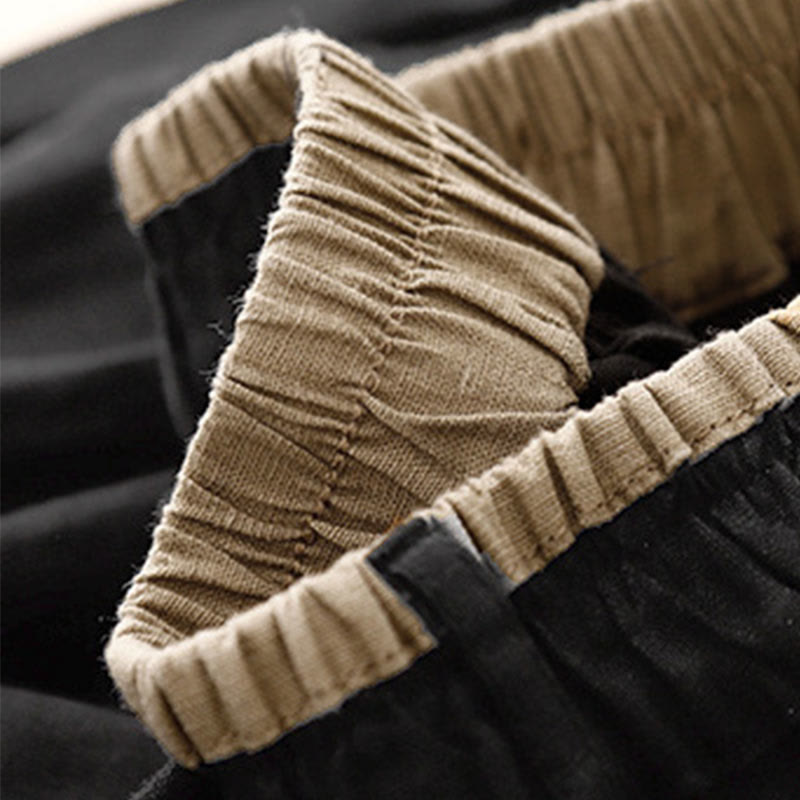 Gonna da donna in lino e cotone con tasche, stile vintage casual, stile Buddha Stones, con spacchi laterali elasticizzati - image 12