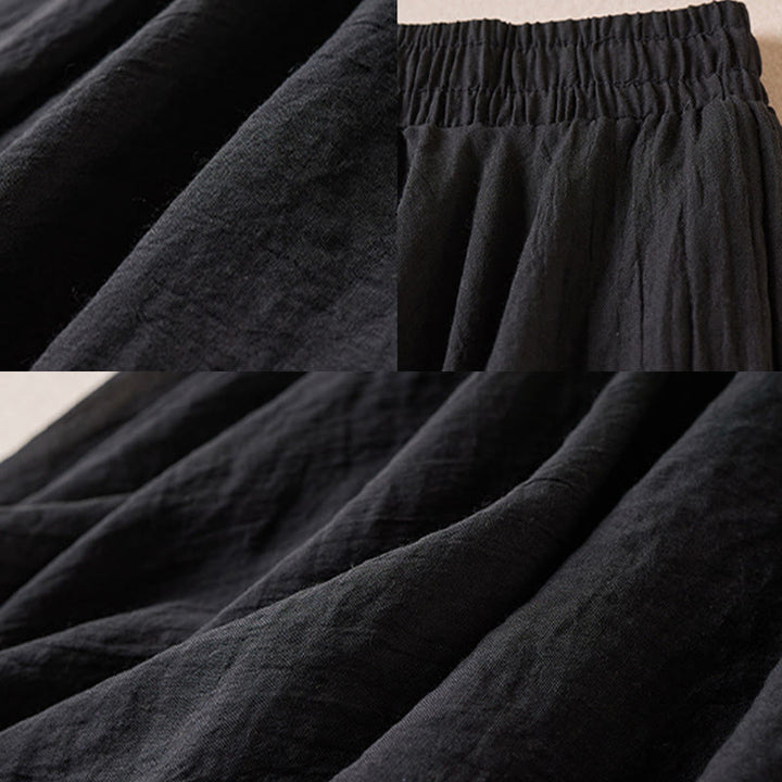 Gonna da donna in cotone a vita alta, casual, vintage, colore puro, Buddha Stones - image 25