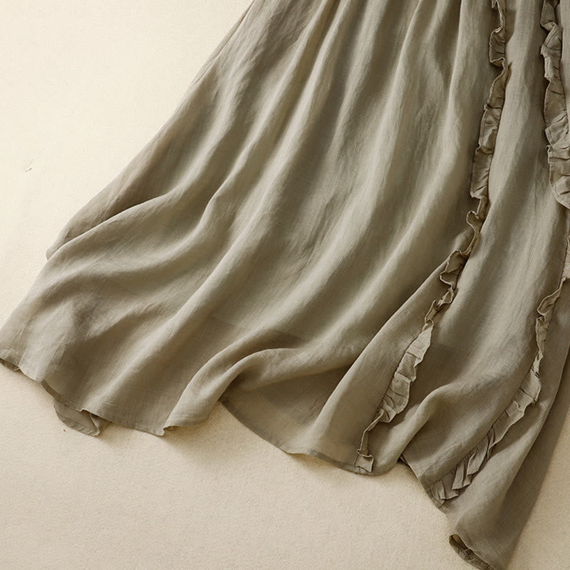 Gonna da donna in cotone con motivo a balze estive Buddha Stones - image 7