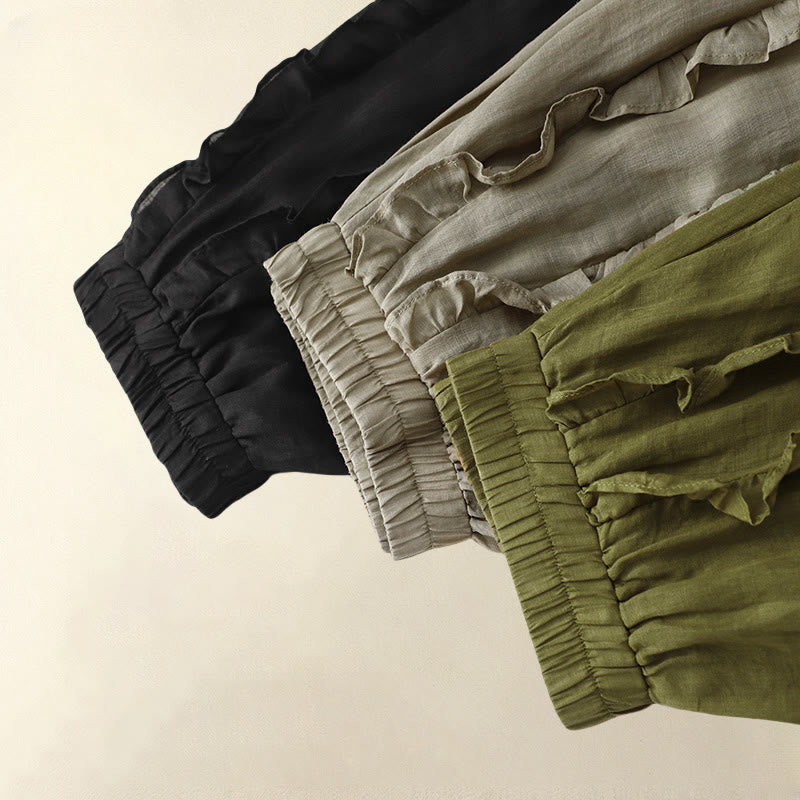 Gonna da donna in cotone con motivo a balze estive Buddha Stones - image 16