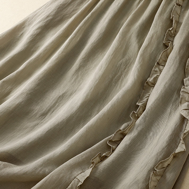 Gonna da donna in cotone con motivo a balze estive Buddha Stones - image 6