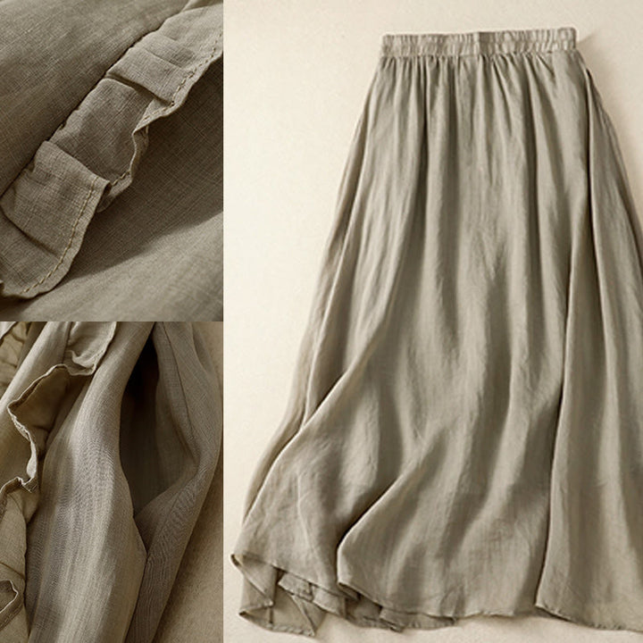 Gonna da donna in cotone con motivo a balze estive Buddha Stones - image 9