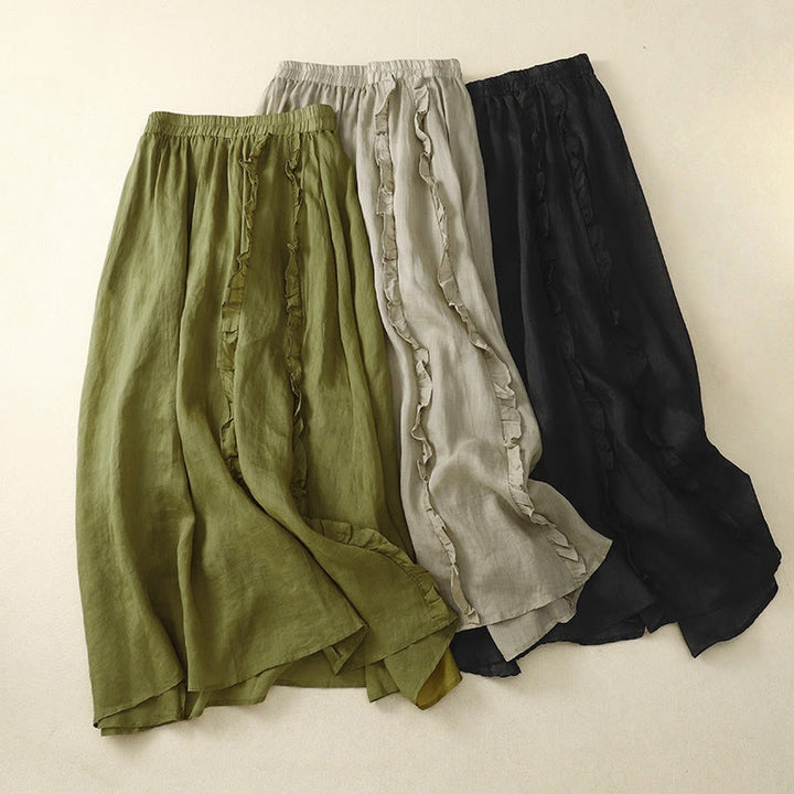 Gonna da donna in cotone con motivo a balze estive Buddha Stones - image 15