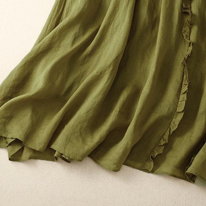 Gonna da donna in cotone con motivo a balze estive Buddha Stones - image 2