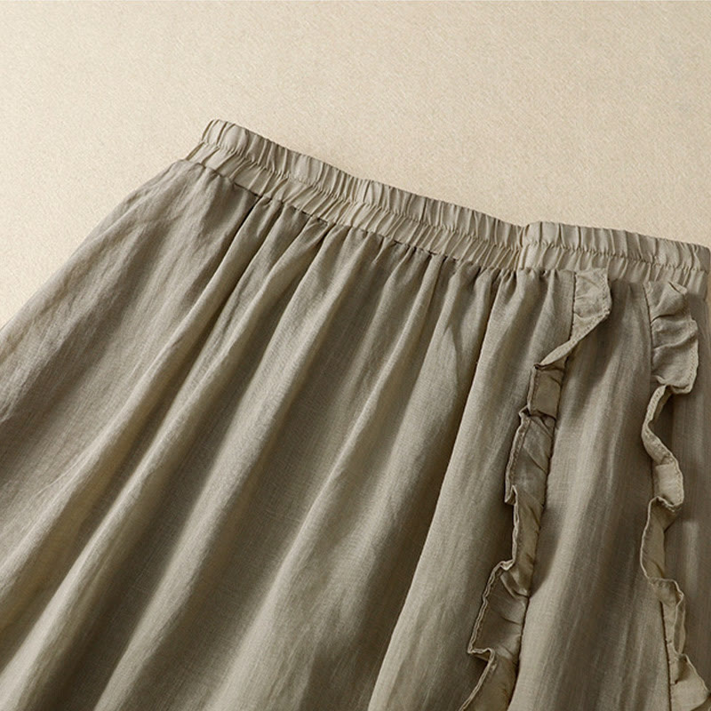 Gonna da donna in cotone con motivo a balze estive Buddha Stones - image 5