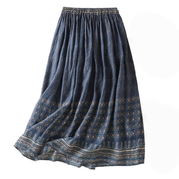 Gonna da donna con coulisse, foderata e tasche, motivo floreale etnico vintage Buddha Stones - image 15