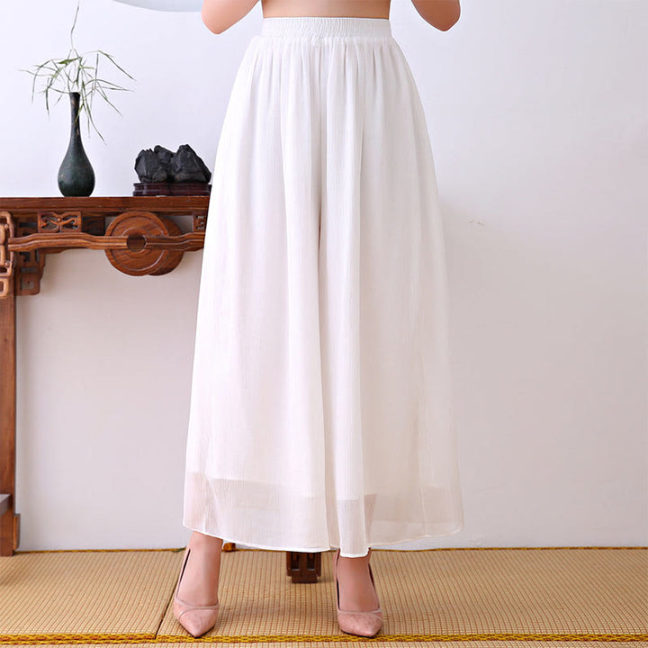 Abito midi in chiffon a maniche lunghe con motivo a rana cinese Buddha Stones