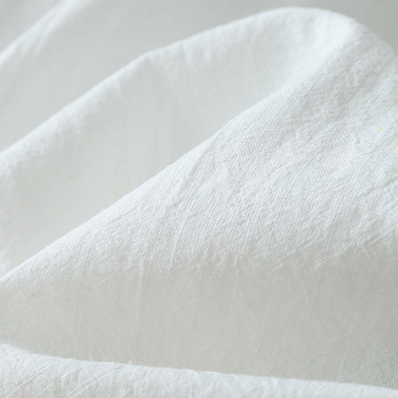 Camicia da donna in cotone e lino Zen con maniche a tre quarti, scollo a V, cuciture colorate casual, Buddha Stones - image 9