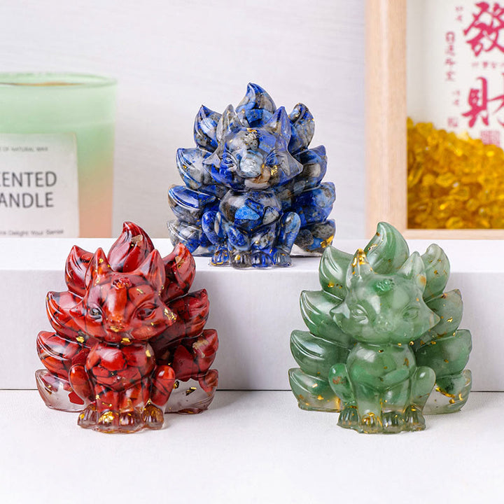 Buddha Stones piccole, varie pietre, quarzo fragola, ametista, avventurina verde, volpe a nove code, guarigione, decorazione per la casa