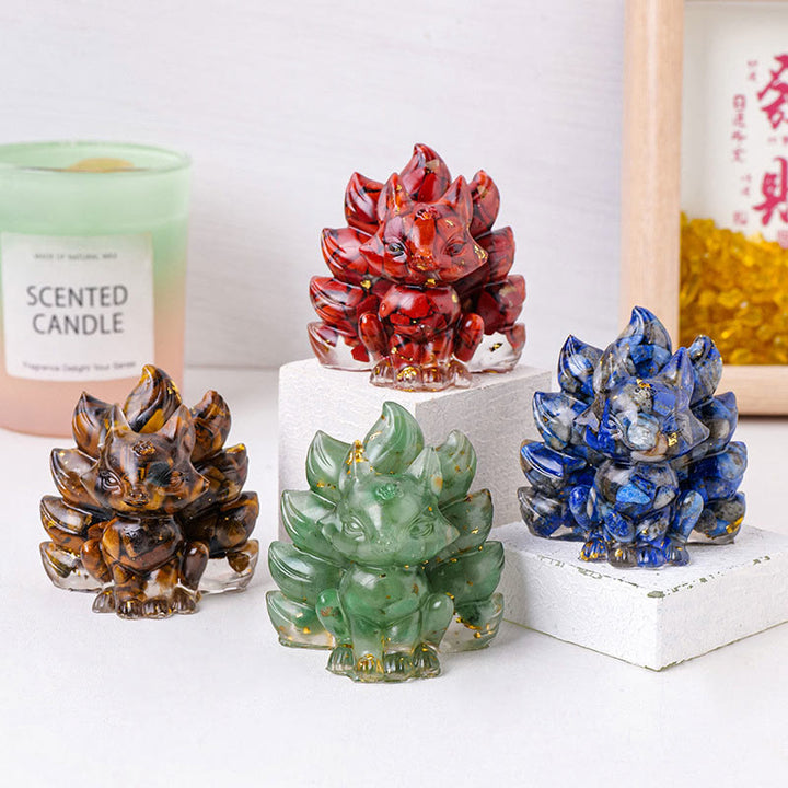 Buddha Stones piccole, varie pietre, quarzo fragola, ametista, avventurina verde, volpe a nove code, guarigione, decorazione per la casa