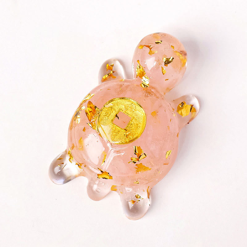 Buddha Stones, piccole, varie, cristalli, avventurina verde, ametista, tartaruga, monete di rame, portafortuna, decorazione per la casa - Cristallo rosa 5*3cm - image 4