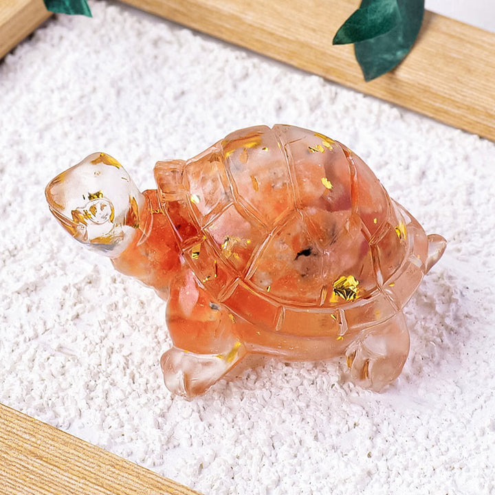 Buddha Stones Varie Pietre Citrino Avventurina Verde Ametista Mini Tartaruga Prosperità Decorazione per la Casa
