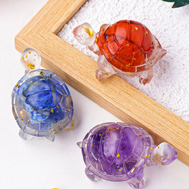 Buddha Stones Varie Pietre Citrino Avventurina Verde Ametista Mini Tartaruga Prosperità Decorazione per la Casa
