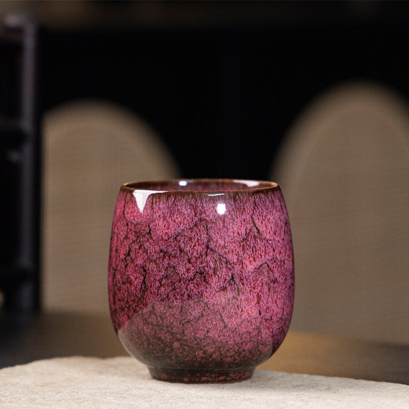 Tazza da tè in ceramica Kung Fu, realizzata a mano in Cina, realizzata con Buddha Stones e adattata al forno Jianzhan, 150 ml
