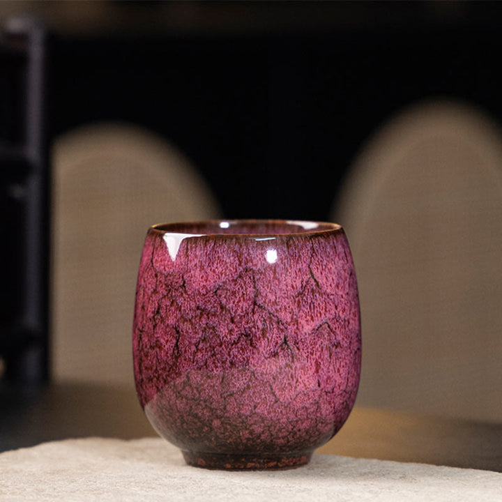 Tazza da tè in ceramica Kung Fu, realizzata a mano in Cina, realizzata con Buddha Stones e adattata al forno Jianzhan, 150 ml