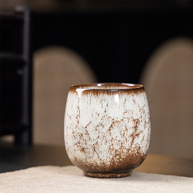Tazza da tè in ceramica Kung Fu, realizzata a mano in Cina, realizzata con Buddha Stones e adattata al forno Jianzhan, 150 ml
