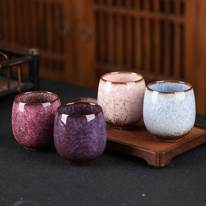 Tazza da tè in ceramica Kung Fu, realizzata a mano in Cina, realizzata con Buddha Stones e adattata al forno Jianzhan, 150 ml