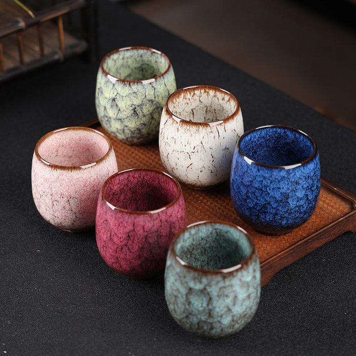 Tazza da tè in ceramica Kung Fu, realizzata a mano in Cina, realizzata con Buddha Stones e adattata al forno Jianzhan, 150 ml