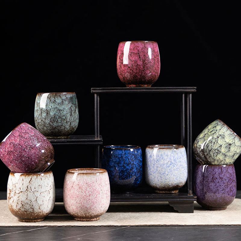 Tazza da tè in ceramica Kung Fu, realizzata a mano in Cina, realizzata con Buddha Stones e adattata al forno Jianzhan, 150 ml