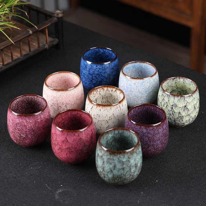 Tazza da tè in ceramica Kung Fu, realizzata a mano in Cina, realizzata con Buddha Stones e adattata al forno Jianzhan, 150 ml