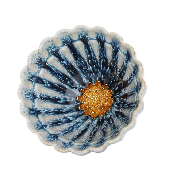 Tazza da tè in ceramica di loto Jianzhan cinese fatta a mano, piccola, motivo Buddha Stones, tazza da tè Kung Fu da 80 ml