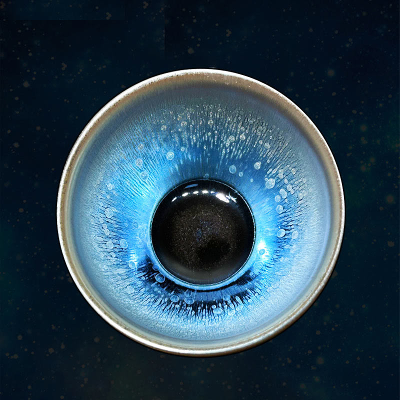 Tazza da tè in ceramica con motivo a gocce di olio Jianzhan cinese fatto a mano con Buddha Stones, tazza da tè Tenmoku Kung Fu da 150 ml - image 4