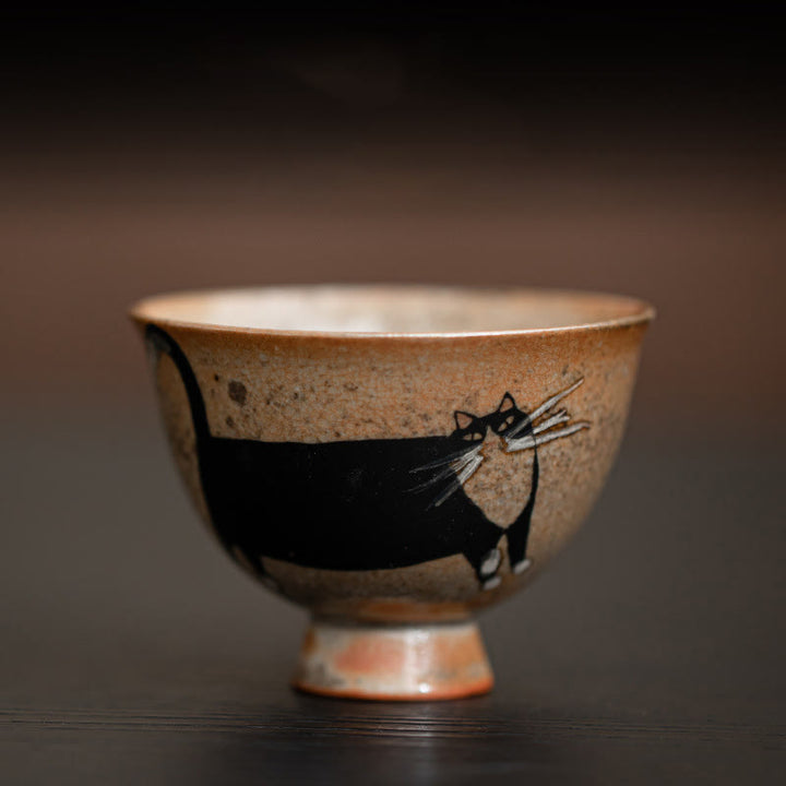 Tazza da tè Kung Fu con gatto carino, piccola, motivo Buddha Stones, 60 ml - Gatto in piedi 6,5 cm * 4,7 cm * 60 ml - image 6
