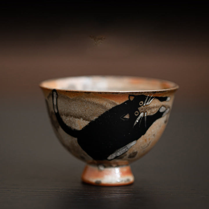 Tazza da tè Kung Fu con gatto carino, piccola, motivo Buddha Stones, 60 ml - Gatto che si arrampica 6,5 cm * 4,7 cm * 60 ml - image 12