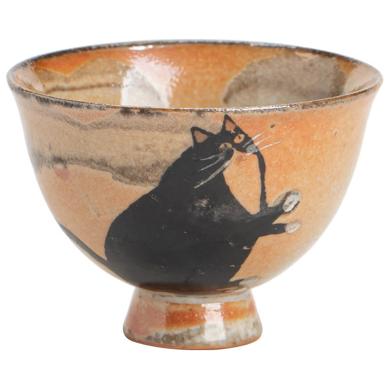 Tazza da tè Kung Fu con gatto carino, piccola, motivo Buddha Stones, 60 ml - image 4