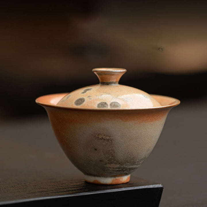 Tazza da tè Gaiwan in ceramica con motivo a gatto, motivo Buddha Stones, con coperchio, 130 ml - Tazza normale 9,5 cm * 7,6 cm * 130 ml - image 13