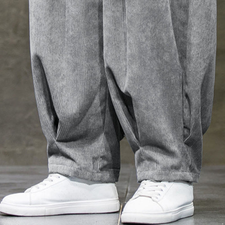 Pantaloni da uomo Buddha Stones Casual in cotone tinta unita con tasche - image 18