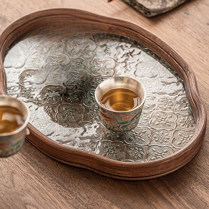 Tazza da tè Kung Fu con Buddha Stones, pesce, loto e alghe, 45 ml, con scatola regalo