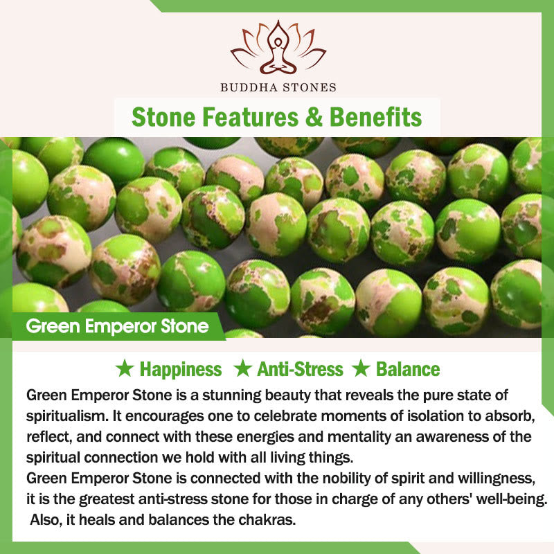 Orecchini antistress geometrici in cristallo naturale con pietra dell'imperatore e Buddha Stones