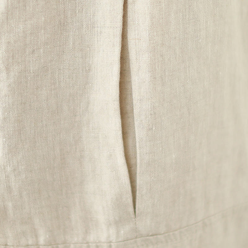 Pantaloni a gamba larga con tasche, modello Buddha Stones, casual vintage, in cotone con design a pieghe - image 19