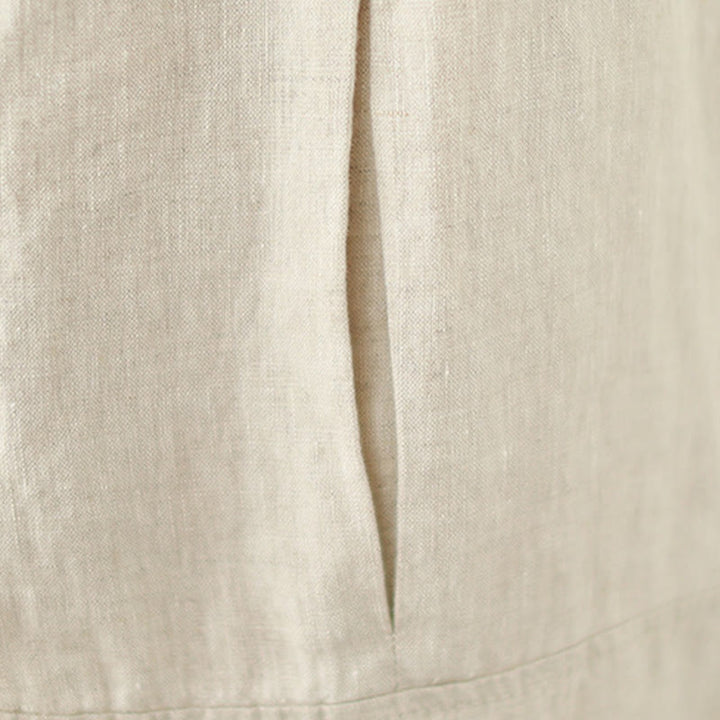 Pantaloni a gamba larga con tasche, modello Buddha Stones, casual vintage, in cotone con design a pieghe - image 19