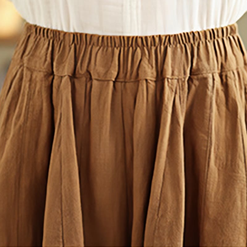 Pantaloni a gamba larga da donna in cotone e lino con tasche, motivo lanterna patchwork vintage Buddha Stones - image 7
