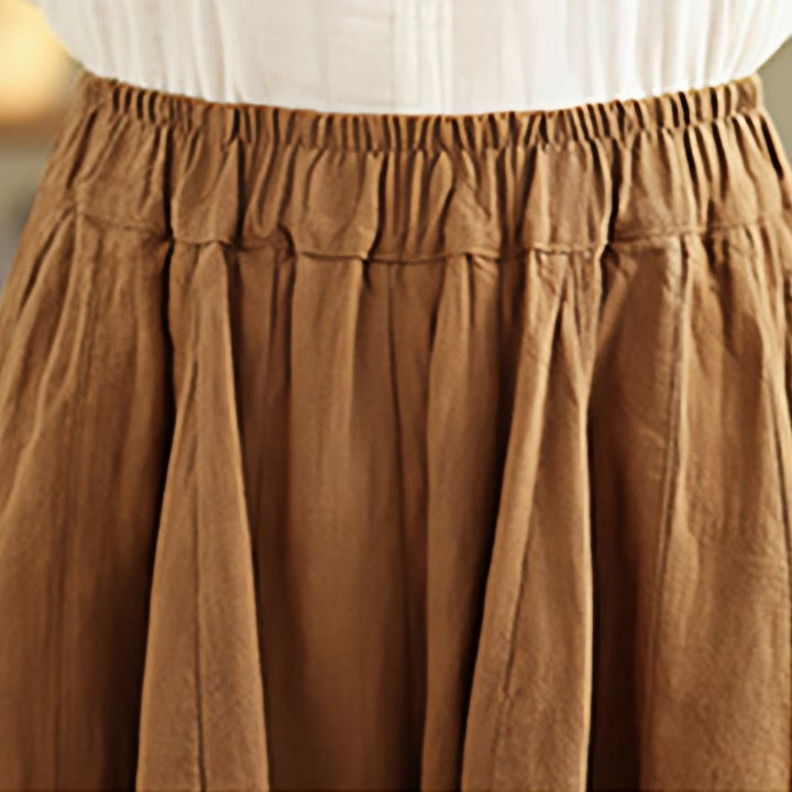Pantaloni a gamba larga da donna in cotone e lino con tasche, motivo lanterna patchwork vintage Buddha Stones - image 7