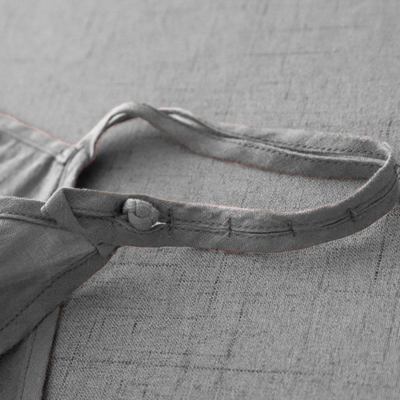 Gilet da donna in cotone e lino con cinturino regolabile, modello Buddha Stones Summer Plain - image 17