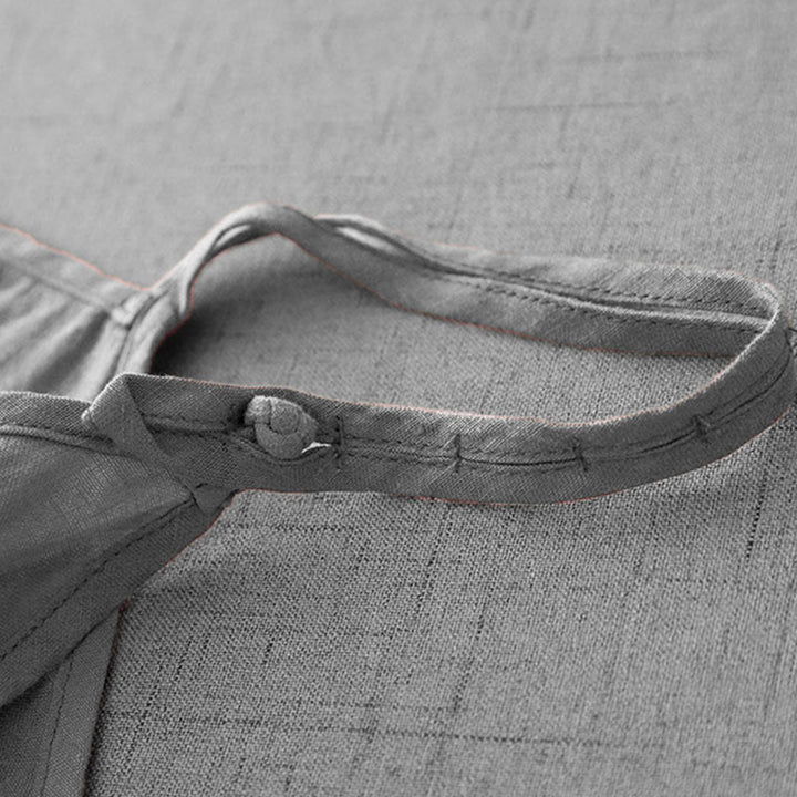 Gilet da donna in cotone e lino con cinturino regolabile, modello Buddha Stones Summer Plain - image 17
