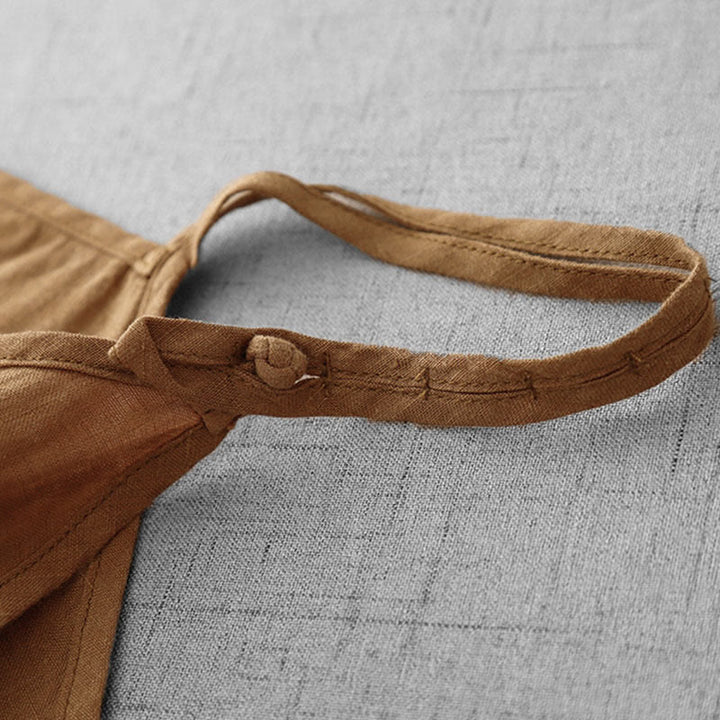 Gilet da donna in cotone e lino con cinturino regolabile, modello Buddha Stones Summer Plain - image 23