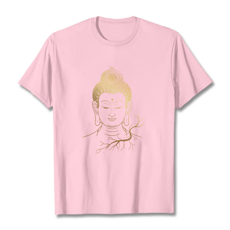 Maglietta con testa di Buddha Stones dorate per meditazione - Rosa chiaro - 2XL - image 12