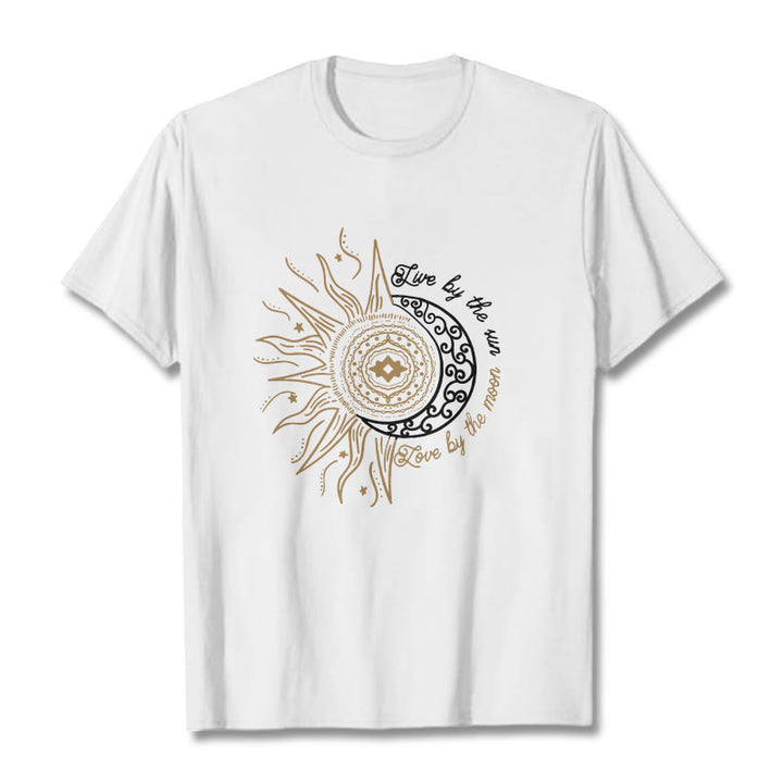 Maglietta Buddha Stones Live By The Sun Love By The Moon - Bianco - 2XL - image 5