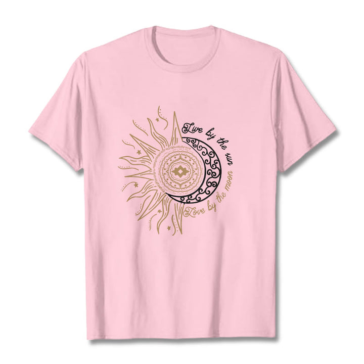 Maglietta Buddha Stones Live By The Sun Love By The Moon - Rosa chiaro - 2XL - image 13