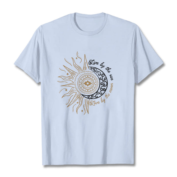 Maglietta Buddha Stones Live By The Sun Love By The Moon - Ciano chiaro - 2XL - image 19