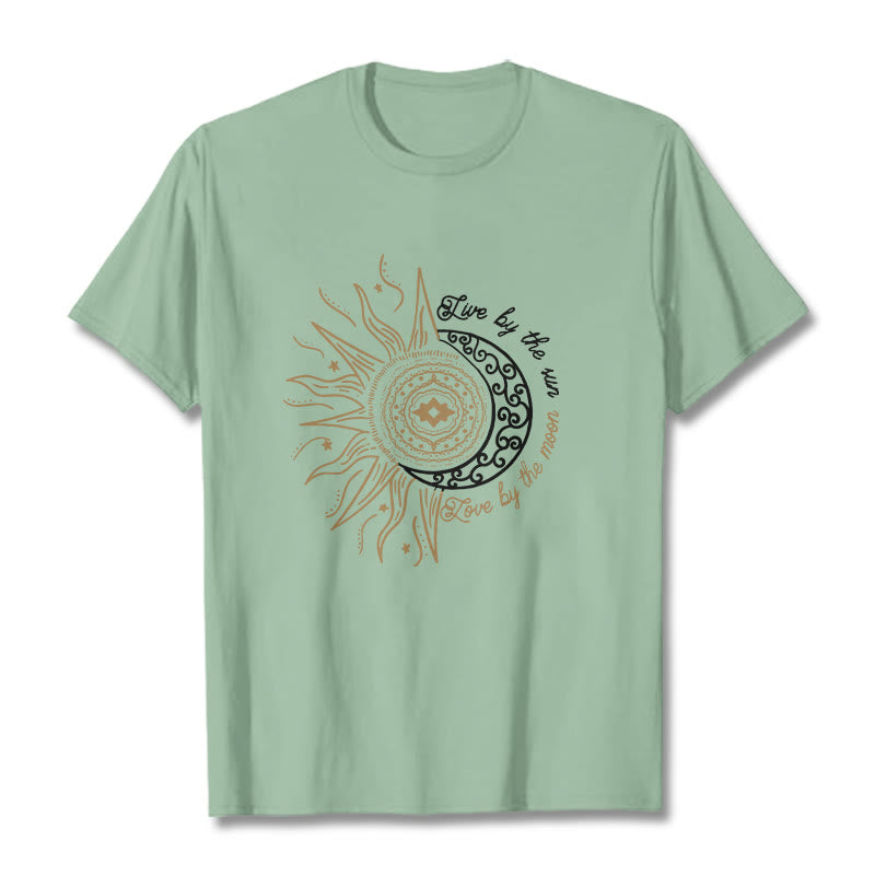 Maglietta Buddha Stones Live By The Sun Love By The Moon - Verde pallido - 2XL - image 14