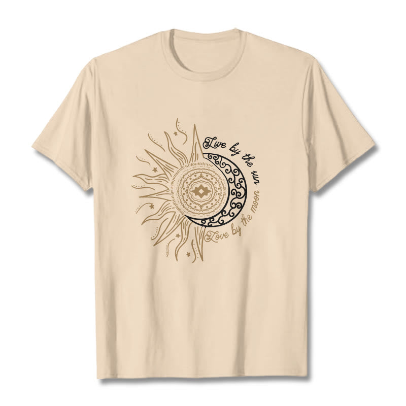 Maglietta Buddha Stones Live By The Sun Love By The Moon - Biscotto - 2XL - image 9
