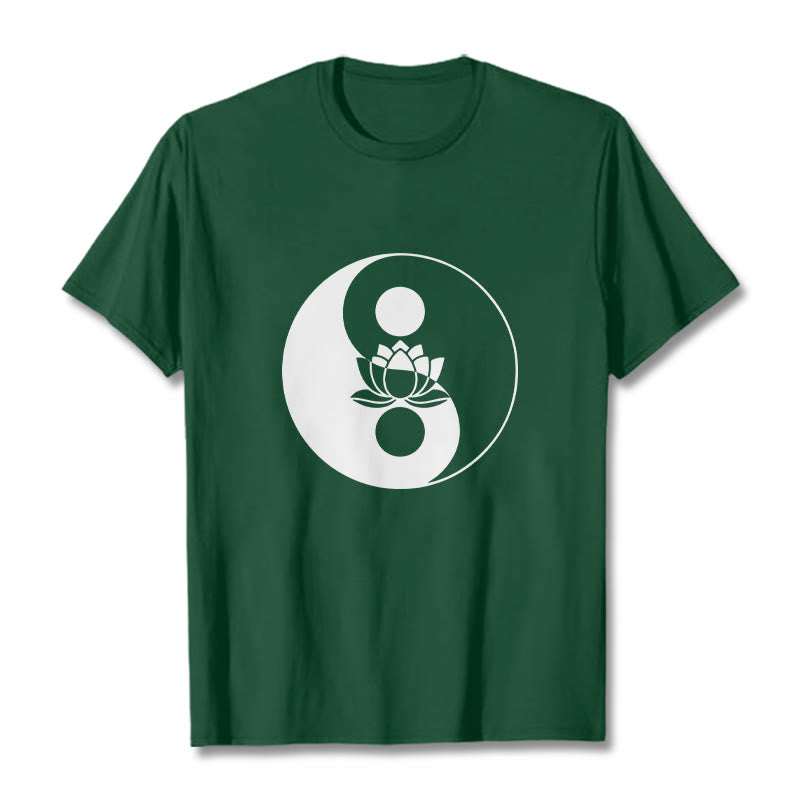 Maglietta Buddha Stones fiore di loto Yin Yang - Verde foresta - 2XL - image 11