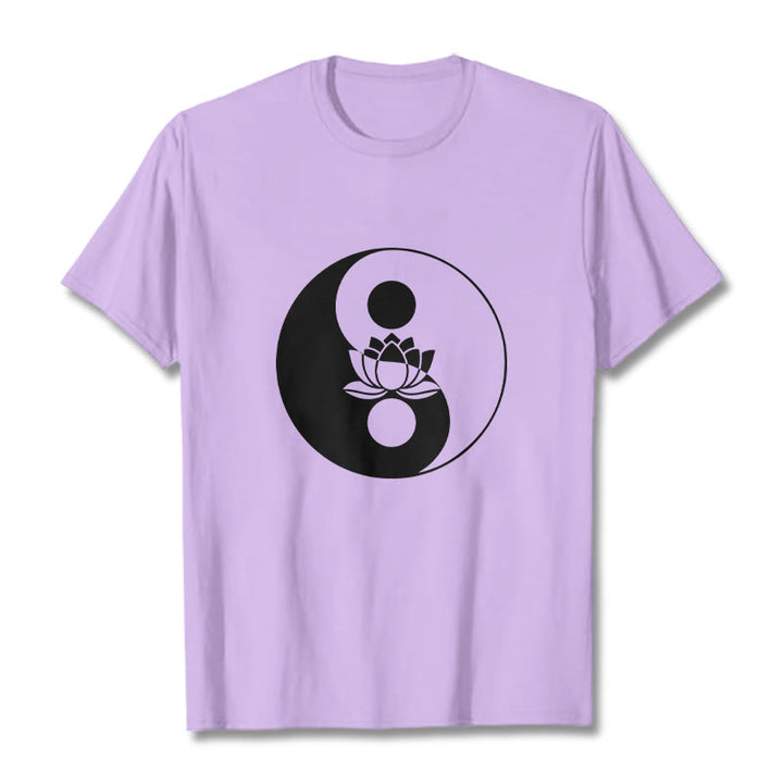Maglietta Buddha Stones fiore di loto Yin Yang - Prugna - 2XL - image 16