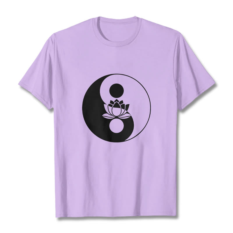 Maglietta Buddha Stones fiore di loto Yin Yang - Prugna - 2XL - image 17