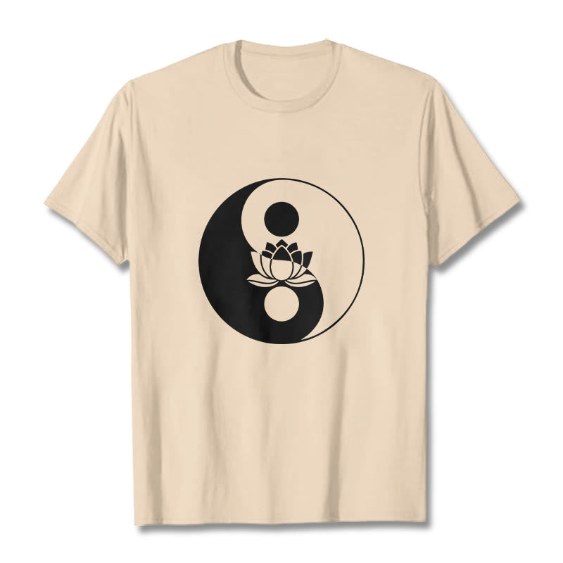 Maglietta Buddha Stones fiore di loto Yin Yang - Biscotto - 2XL - image 8